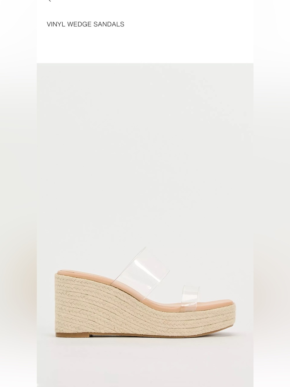 Vinyl Wedge Sandals